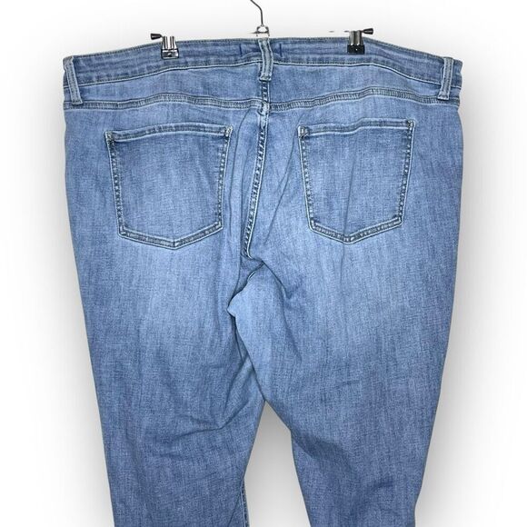 Studio Blue Jeans Distressed Skinny Mid Rise Light Wash Women’s Size 20W Plus - Picture 5 of 9